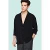 Erkek Oversize Apaş Yaka Uzun Kollu Gömlek Basic Siluet Günlük Kullanım Yaz Aylarının Vazgeçilmezi