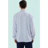 Erkek Oversize Çizgili Gömlek Gofre Kumaş Rahat Kalıp Günlük Kullanım Yaz Aylarının Vazgeçilmezi