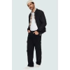 Erkek Pamuk Denim Kargo Pantolon Baggy Kalıp Normal Bel Günlük Kullanım Yaz Aylarının Vazgeçilmezi