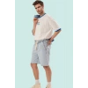 Erkek Pamuk Denim Şort Rahat Kalıp Geniş Paça Yaz Aylarının Vazgeçilmezi Dayanıklı Malzeme