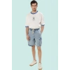 Erkek Pamuk Denim Şort Renk Normal Bel Geniş Paça Casual Stil Yaz Günlük Kullanım Hafta Sonu