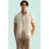 Erkek Pamuk Regular Fit Keten Görünümlü Gömlek Rahatlık ve Şıklık Bir Arada Günlük Kullanım