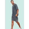 Erkek Pamuklu Dar Paça Şort Yıkamalı Casual Günlük Stil Hafta Sonu Yaz Aylarının Vazgeçilmezi