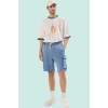 Erkek Pamuklu Dar Paça Şort Yıkamalı Casual Günlük Stil Hafta Sonu Yaz Aylarının Vazgeçilmezi