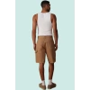 Erkek Pamuklu Denim Şort Kısa Geniş Paça Fermuarlı Rigid Dokuma Günlük Kombinler Hafta Sonu