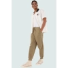 Erkek Pamuklu Gabardin Jogger Pantolon Lastikli Paça ve Rahat Kesim Günlük Stil Hafta Sonu