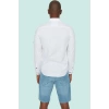 Erkek Pamuklu Gömlek Düğmeli Slim Fit Keten Görünümlü İş ve Günlük Yaz Aylarının Vazgeçilmezi