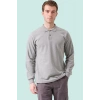 Erkek Polo Yaka Uzun Kollu Sweatshirt Herba Sweat Pamuklu İş Günlük İçin