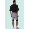 Erkek Polyester Micro Dokuma Şort Normal Bel Kısa Boy Straight Siluet Günlük Kullanım İçin Rahat