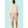 Erkek Regular Fit Keten Şort Rengi Boru Paça Yaz Aylarının Vazgeçilmezi Stilin Buluştuğu Yer