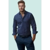 Erkek Regular Fit Nakış Detaylı Smart Gömlek Uzun Kol Pamuklu Günlük Kullanım Modern Tasarım