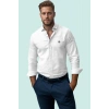 Erkek Regular Fit Nakış Detaylı Smart Gömlek Uzun Kol Pamuklu Günlük Kullanım Modern Tasarım