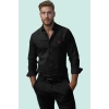 Erkek Regular Fit Nakış Detaylı Smart Gömlek Uzun Kol Pamuklu Günlük Kullanım Modern Tasarım