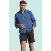 Erkek Regular Fit Pamuklu Gömlek Düz Desen Yaz Aylarının Vazgeçilmezi Stilin Buluştuğu Yer