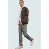 Erkek Regular Fit Rahat Beli Lastikli Duble Paça Pantolon Dokuma Kumaş Günlük Kullanım Hafta Sonu