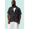 Erkek Regular Fit Viskon Desenli Gömlek Rahat Günlük Stil Hafta Sonu Yaz Aylarının Vazgeçilmezi