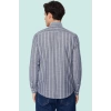 Erkek Slim Fit Çizgili Gömlek Pamuklu İş Ve Günlük Kullanım Hafta Sonu Yaz Aylarının Vazgeçilmezi