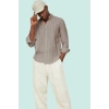 Erkek Slim Fit Çizgili Gömlek Pamuklu İş Ve Günlük Kullanım Hafta Sonu Yaz Aylarının Vazgeçilmezi