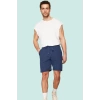 Erkek Slim Fit Dokulu Waffle Şort Lastikli Bel Rahat Günlük Yaz Hafta Sonu Kaliteli Malzeme