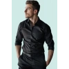 Erkek Slim Fit Gömlek Kolay Ütü Standart Kol Yaka Casual Günlük Kullanım Dayanıklı Malzeme