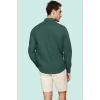 Erkek Slim Fit Hakim Yaka Pamuklu Keten Görünümlü Gömlek Günlük Kullanım Dayanıklı Malzeme