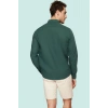 Erkek Slim Fit Hakim Yaka Pamuklu Keten Görünümlü Gömlek Günlük Kullanım Dayanıklı Malzeme