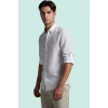 Erkek Slim Fit Uzun Kollu Gömlek Pamuklu Casual Günlük Hafta Sonu Yaz Aylarının Vazgeçilmezi