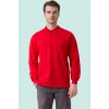 Erkek Uzun Kollu Polo Yaka Sweatshirt Pamuk Galanthus Sweat Pamuklu İş Günlük İçin