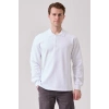 Erkek Uzun Kollu Polo Yaka Sweatshirt Pamuk Galanthus Sweat Pamuklu İş Günlük İçin