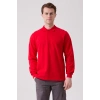 Erkek Uzun Kollu Polo Yaka Sweatshirt Pamuk Galanthus Sweat Pamuklu İş Günlük İçin