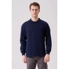 Erkek Uzun Kollu Polo Yaka Sweatshirt Pamuk Galanthus Sweat Pamuklu İş Günlük İçin