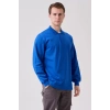Erkek Uzun Kollu Polo Yaka Sweatshirt Pamuk Galanthus Sweat Pamuklu İş Günlük İçin