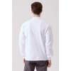 Erkek Uzun Kollu Polo Yaka Sweatshirt Pamuk Galanthus Sweat Pamuklu İş Günlük İçin
