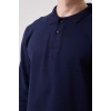 Erkek Uzun Kollu Polo Yaka Sweatshirt Pamuk Galanthus Sweat Pamuklu İş Günlük İçin