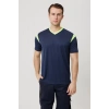Erkek V Yaka Nefes Alan TShirt Allium Tişört Alabilir Esnek Şık İş Günlük İçin