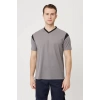 Erkek V Yaka Nefes Alan TShirt Allium Tişört Alabilir Esnek Şık İş Günlük İçin