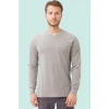 Erkek V Yaka Uzun Kollu Tişört 50 Pamuk Gaura shirt Pamuklu Nefes Alabilir Rahat Kesim Günlük