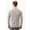 Erkek V Yaka Uzun Kollu Tişört 50 Pamuk Gaura shirt Pamuklu Nefes Alabilir Rahat Kesim Günlük