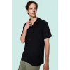 Erkek Viskoz Dokuma Kumaş Basic Siluet Kısa Kollu Gömlek Rahat Günlük Stil Kaliteli Malzeme