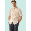 Erkek Yazlık Keten Gömlek Kısa Kollu Yaka Regular Fit Günlük Kullanım Yaz Aylarının Vazgeçilmezi