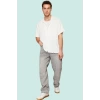 Erkek Yazlık Kısa Kollu Gömlek; Apaş Yaka; Oversize; Beyaz; Günlük Stil Yaz Aylarının Vazgeçilmezi