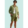 Erkek Yazlık Kısa Şort Pamuk Dokuma Kumaş Rahat Loose Fit Günlük Kullanım İçin Özel Günler