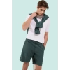 Erkek Yazlık Kısa Şort Pamuk Dokuma Kumaş Rahat Loose Fit Günlük Kullanım İçin Özel Günler