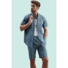 Erkek Yazlık Pamuk Gömlek Kareli Kısa Kollu Regular Fit Günlük Kullanım Yaz Aylarının Vazgeçilmezi