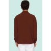 Erkek Yazlık Polyester Gömlek; Apaş Yaka Düz Desen Uzun Kollu Regular Boy Oversize Fit Hafta Sonu