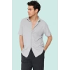 Erkek Yazlık Rahat Gömlek; Regular Fit Kısa Kol Gömlek Yaka Düz Desen Yaz Aylarının Vazgeçilmezi