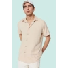 Erkek Yazlık Rahat Gömlek; Regular Fit Kısa Kol Gömlek Yaka Düz Desen Yaz Aylarının Vazgeçilmezi