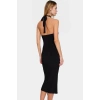 Esnek Örme Bodycon Elbise Midi Boy Boyundan Bağlamalı Yaz için Mükemmel Konforlu Kesim