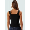 Esnek Örme Crop Bluz V Yaka Fitted Yaz Mevsimi İçin Yüksek Kalite Konforlu Kesim