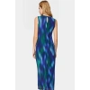 Esnek Örme Maxi Elbise Çiçek Desenli Astarlı Bodycon Özel Tasarım Premium Kalite Uzun Ömürlü